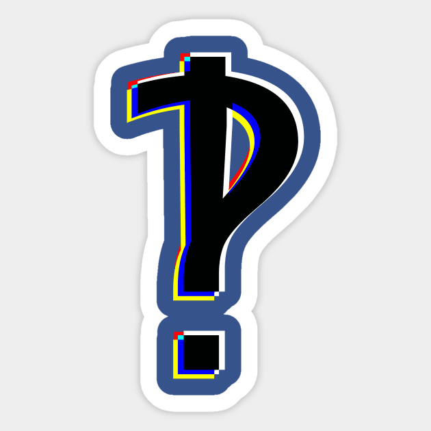 Neon Interrobang Sticker by tsterling